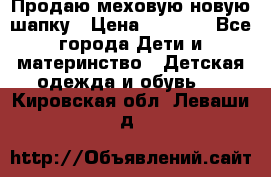 Продаю меховую новую шапку › Цена ­ 1 000 - Все города Дети и материнство » Детская одежда и обувь   . Кировская обл.,Леваши д.